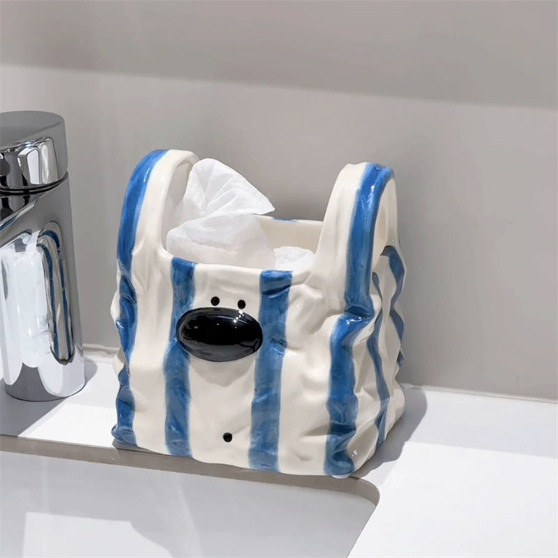 Puppy Handbag Pen Holder Storage Box Organizer Basket