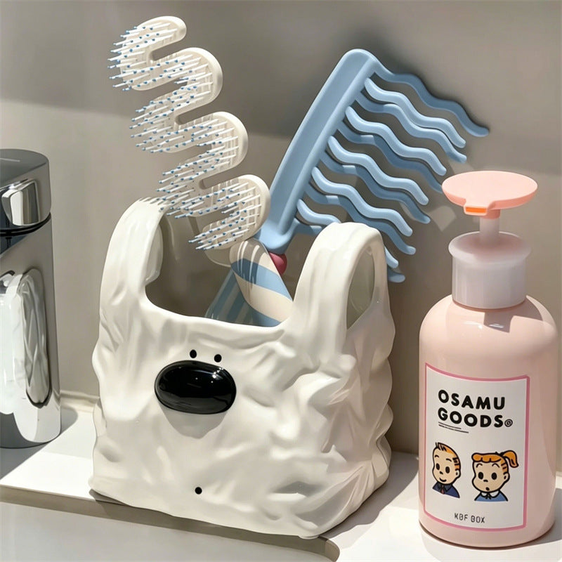Puppy Handbag Pen Holder Storage Box Organizer Basket
