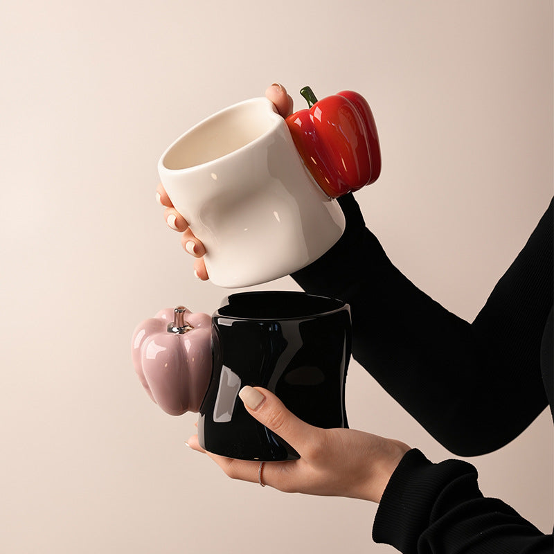 Creative Green Pepper Ceramic Mug - A Little Gift for Everybody