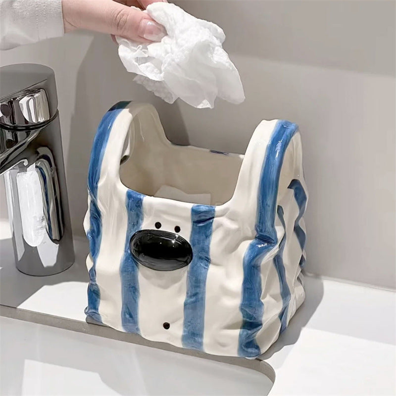 Puppy Handbag Pen Holder Storage Box Organizer Basket